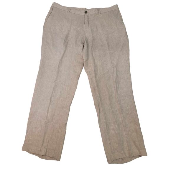 2592 Tasso Elba Men's 100% Linen‎ Pants Size 38x30 - Picture 1 of 5